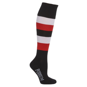 Stock Podium Sport Socks (black-red-white)